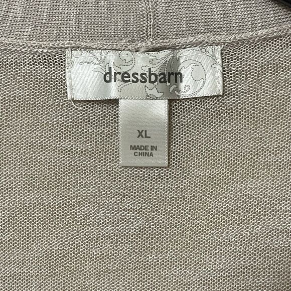 Dress Barn Open Front Cardigan Size XL Light Weight Soft Beige - Picture 5 of 7
